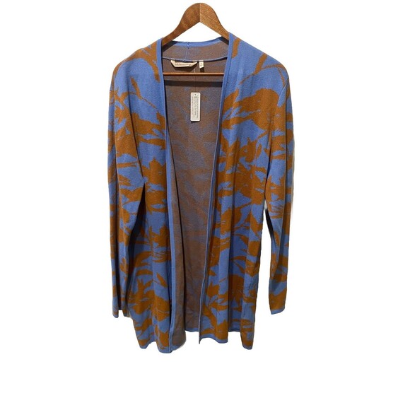 Soft Surroundings Open Front Cardigan Sz XL Blue Longline Royal Bay Cardi - Picture 1 of 7